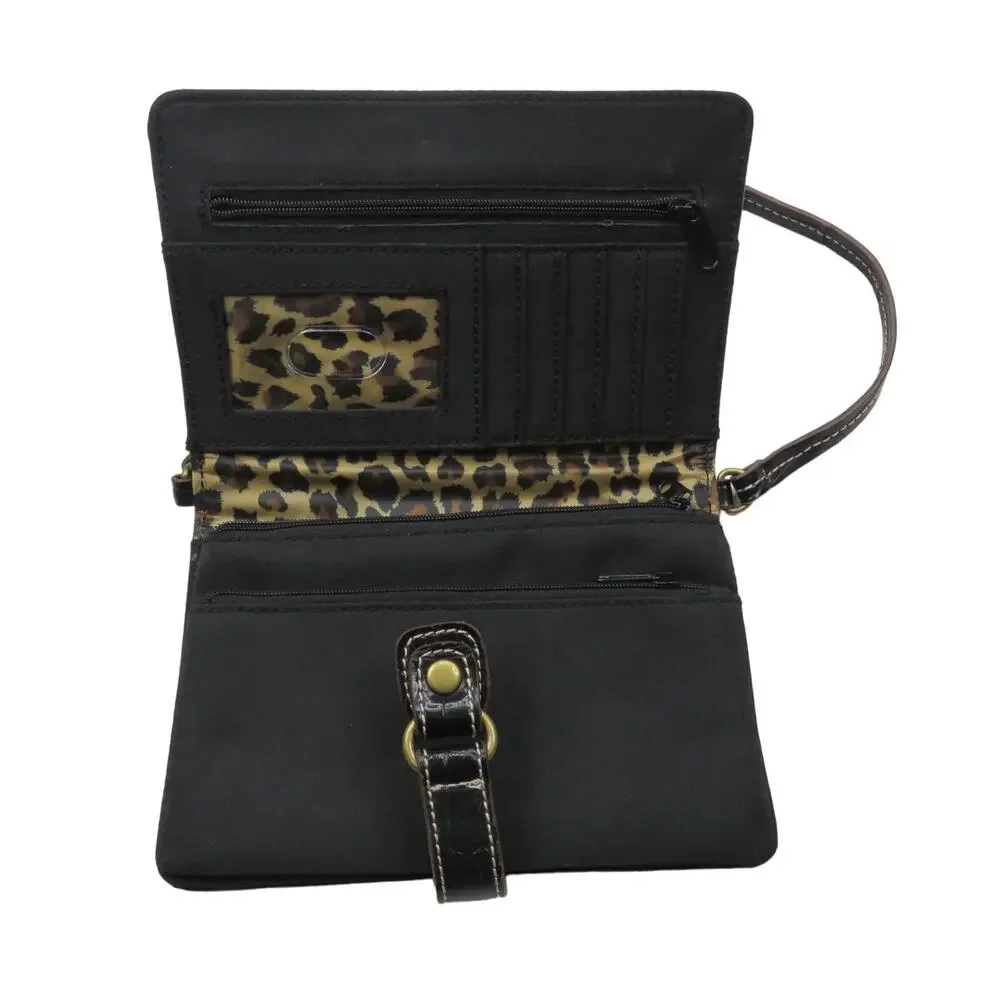 Y2K Nine West Vintage Black Alligator Mini Bag Faux Leather
